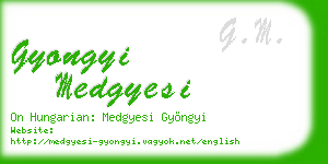 gyongyi medgyesi business card